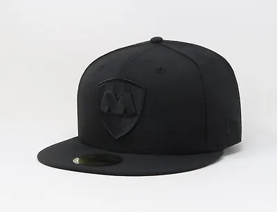 New Era 59Fifty Men Women Cap Rayados De Monterrey Liga MX Black On Black Hat • $46