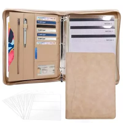 Sbrinnaliao 3-Ring Padfolio Portfolio Binder Organizer PU Leather Fold • $39.87