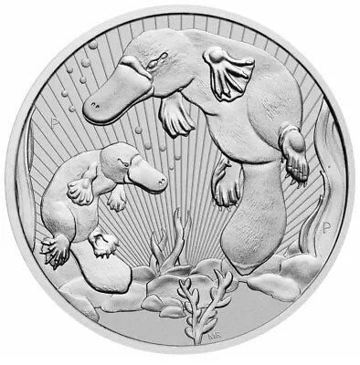 2021 Mother & Baby Platypus 2 Oz Piedfort Silver Coin In Capsule • $124.99