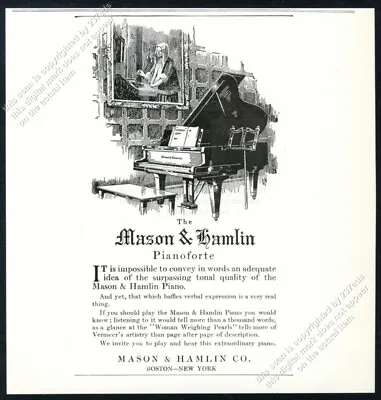 1925 Mason & Hamlin Grand Piano Illustrated Vintage Print Ad • $9.99