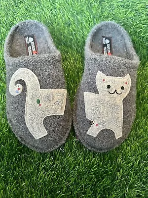 Haflinger Wool Slippers Lizzy Cat Size 38 US 7.5 • $39.95