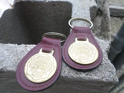 2 OHIO UNIVERSITY 1804 ATHENS  Key Fob Leather And Brass Holder • $2