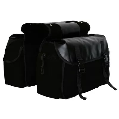 2Pcs Saddlebag Saddle Bags Luggage Storage Tool Pouch For Motorcycle Rear Seat • $45.09
