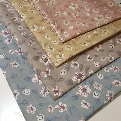 Floral 100% Cotton Lawn Japanese Soft Dress Quilting Craft Fabric 58  Meter  • £7.17