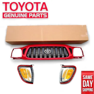 01 -04 Toyota Tacoma Front Radiator Grille Red W/ Turn Signal Lights Oem 3l5 New • $755.99
