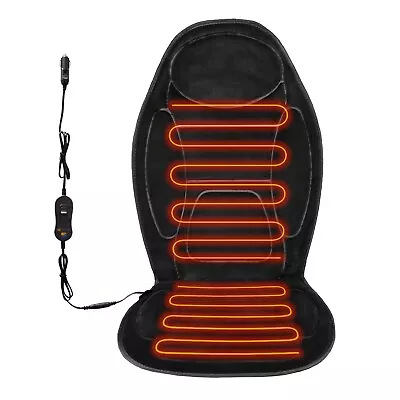 Universal Car Heated Seat Cover Warmer Pad 12V Winter Warming Cushion Suede • $26.99