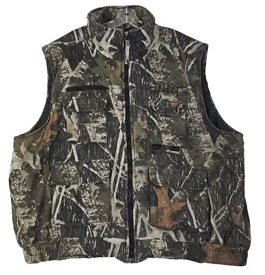 Canyon Guide Outfitters~Men's Plus Sz. 3XL~ Camouflage Lined Hunting Vest Zip-Up • $26.97