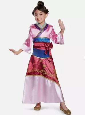 Mulan Deluxe Disney Princess Girls Halloween Costume Dress Extra Small XS 3T-4T • $29.99