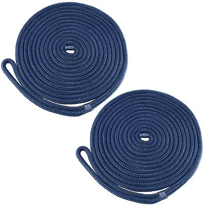 2Pack 1/2 Inch× 35 FT Double Braid Nylon Dock Line Mooring Rope Boat Anchor Line • $28.99