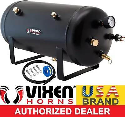 5 Gallon 8 Ports Air Tank Kit W/ Gauge & Switch Train Horns/suspension Vxt5000 • $142.98