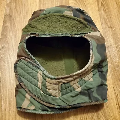 Vtg Army Hat Mask Pile Combat Helmet Extreme Cold Weather Woodland Liner 7 1/2 • $38.98