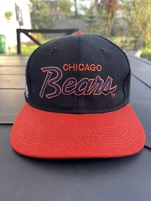Chicago Bears Vintage Sports Specialties Script Snapback Hat NFL - Black/Orange • $39.99