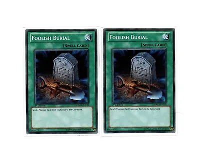 YuGiOh Cards X2 FOOLISH BURIAL SDMA-EN026 NM (Playset X 2) 1st Edition Vintage  • £3.69