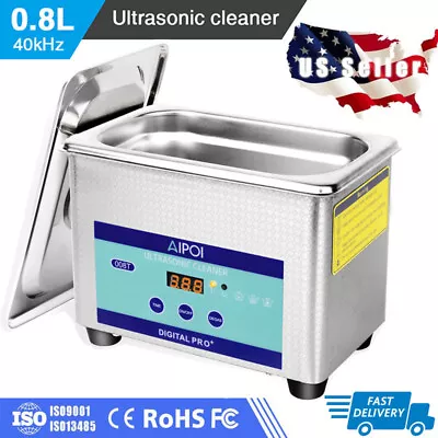 800ml 0.8L Ultrasonic Cleaner Digital Sonic Cleaning Equipment Stainless Steel • $44.62