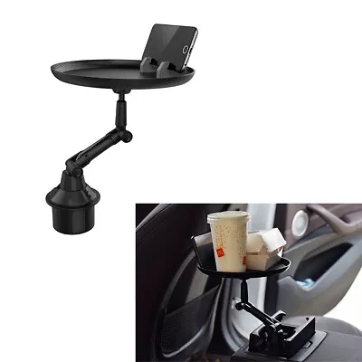 $29.24 • Buy 360° Swivel Folding Holder Shelf Table Car Stand Food Bracket Tray Black ABS 1x