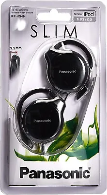 Panasonic Black Earphone's On Ear Wired Slim Clip On Music  Earphone - Black • £21.99