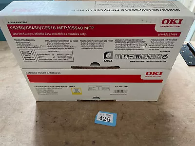 Genuine OKI 42127454 Toner Cartridge Yellow  Boxed Vat Included • £20