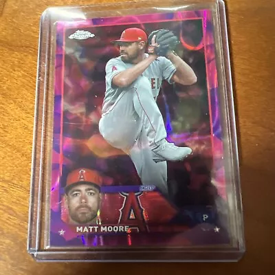 2023 Topps Chrome Update Matt Moore Magenta Purple Lava Lamp /299 Angels USC133 • $1.50