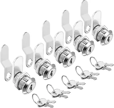 Cam Locks Cabinet Locks Keyed Alike 5/8'' Cylinder Length Fits On 0.4’’ Max Pan • $21.99