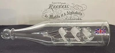 Vintage Ship In A Bottle Mayflower Made In Britain  Glass • $15.36