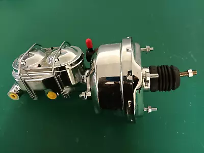 7  Street Hot Rod Power Brake Booster & Master Cylinder CHROME Brakes Custom Car • $122.65