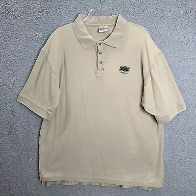 Vintage Maui Polo Sgt. Leisure Mens XL Polo Golf Shirt Beige Made In USA Cotton • $17.99