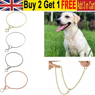 £6.92 • Buy Dog P Snake Copper Chain Chrome Pet Puppy Training Choke Show Control Collars UK