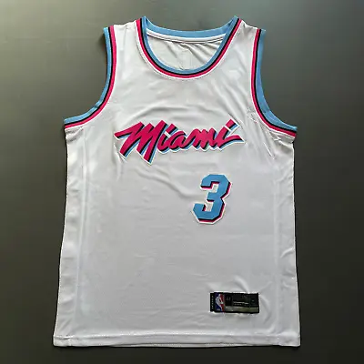 Miami Heat City Edition #3 Dwyane Wade Adults Basketball Jersey Stitched New-* • £19.99