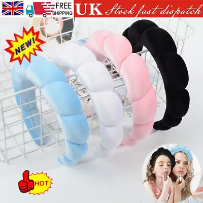 NEW Womens Spa Headband Skincare Hairband Make Up Hair Band Sponge Adjustable • £1.59