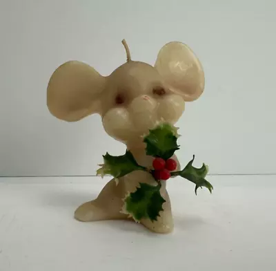 Vintage Village Christmas Mouse Wax Novelty Candle - Unused • $12