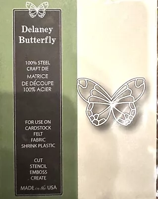 New Poppy Stamps Delaney Butterfly Die Item # 1028 Made In USA With 100% Steel • $7