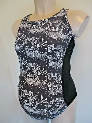 Mamas & Papas Maternity Black & Grey Print Swimsuit Swimming Costume Size 8 & 10 • £6.25