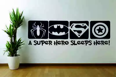 Marvel Avengers Dc Super Heroes Wall Sticker Art Decal Decor Vinyl XL ANY COLOUR • £15.99