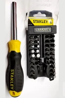 £12.99 • Buy Stanley Multibit Screwdriver Bit Set Magnetic 🧲 DIY 34 Pce Torx Philips Flat