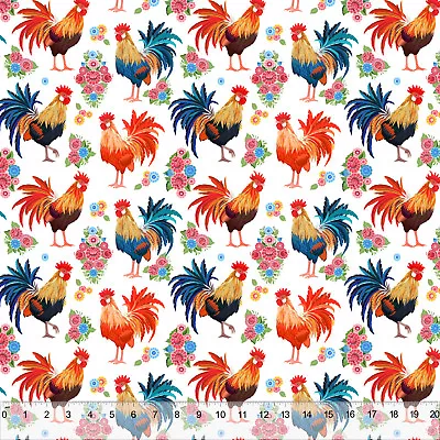 Rise & Shine Rooster - Home Decor Fabric Polyester 62  W Sold By The Yard • $15.50
