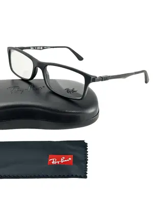 Ray Ban NEW Matte Black Rectangle Fashion Frames 54-17-145 Eyeglasses RX7017 • $75.99