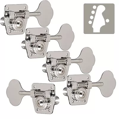 NEW Gotoh GB2 L4+R1 Clover Leaf 5-String Bass Tuners 26:1 Gear Ratio - NICKEL • $74.99