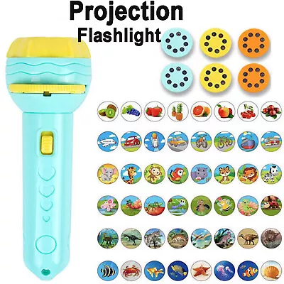 Christmas Slide Projector Torch Light Projection Flashlight Fun Toy Gift Kids AU • $13.49