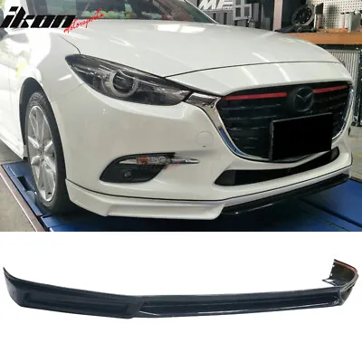 Fits 17-18 Mazda 3 4Dr 5Dr MK Style Front Bumper Lip - ABS • $142.59