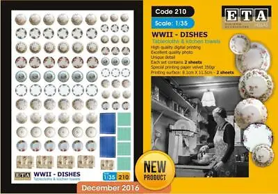 1/35 Scale WWII DISHES - Tablecloths & Kitchen Towels • £6.59