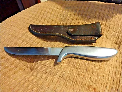 Vintage 1960s ~ GERBER SHORTY ~ Fixed Blade Hunting Knife W/ Orig Leather Sheath • $29.99