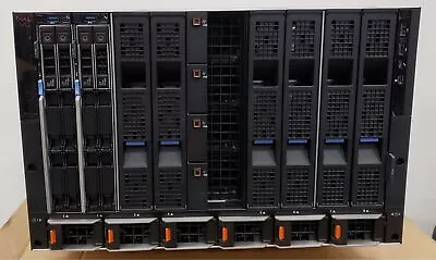 Dell MX7000 Chassis – 2x MX9002m 2x MX9116n MX740c 2x 16C Gold 6142 768GB RAM • $8400