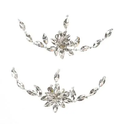 £8.18 • Buy Floral Shoe Buckle Women Jewelry Decorative Rhinestones Shoe Clips For Wedding