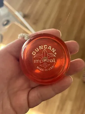 Vintage RED Duncan YO-YO Imperial Acrylic- 1970s Made In USA • $10