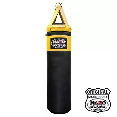 Nazo Boxing  80 Pounds Filled Punching Bag  4 FT   Black Yellow Made In USA • $174.98