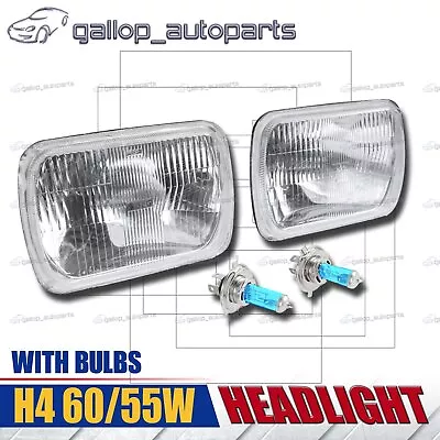 Pair 5x7  H4 Headlight Upgrade Kit For Hilux Ute 60/55w Rectangle Headlamp • $31.10