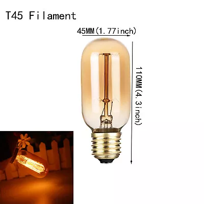 E27 40W Industrial Vintage Edison Bulb Filament Light Warm White Decor Lamp ST • $3.45