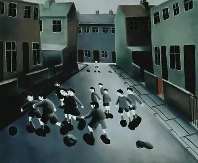 £250 • Buy A Black Ball Fight By Mackenzie Thorpe. Signed & Numbered. New With COA
