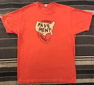 Pavement T-shirt Canada Pavement Mexico Shirt Men's L Orange VERY RARE • $25
