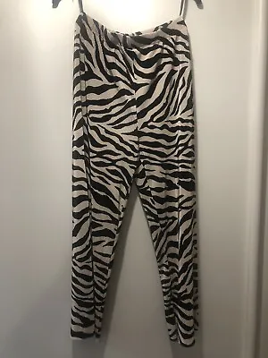 Primark Wide Leg 3 Quarter Trousers Animal Print Size 8 • £2.50